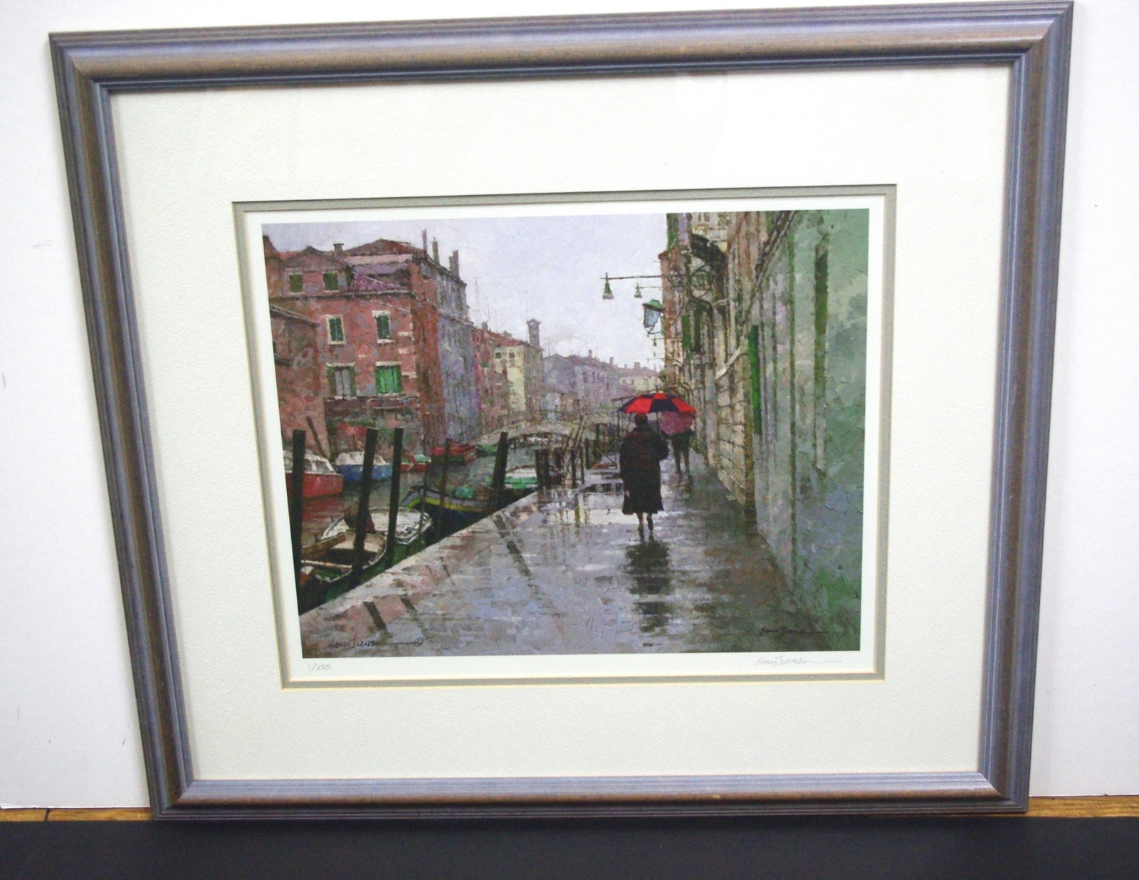 Song Jiang "Rainy Day" limited edition giclee on paper: Song Jiang "Rainy Day" limited edition giclee on paper. Framed size 20.25" x 22.75"
