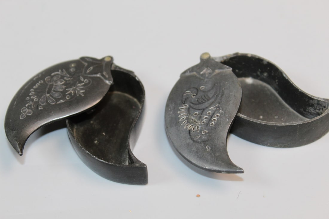 Two Antique Metal Small Boxes - 2