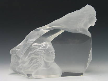 "Destiny (H 133)", Sculpture by Frederick Hart, Clear: "Destiny (H 133)", Sculpture by Frederick Hart, Clear Acrylic Resin, Inscriptions Hart, Foundery Mark, 1999 F. Hart. Numbred 121/350. Ht 12 in (30 cm).