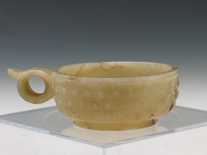 Carved Chinese Jade Cup, Ming Period. (1 of 3)