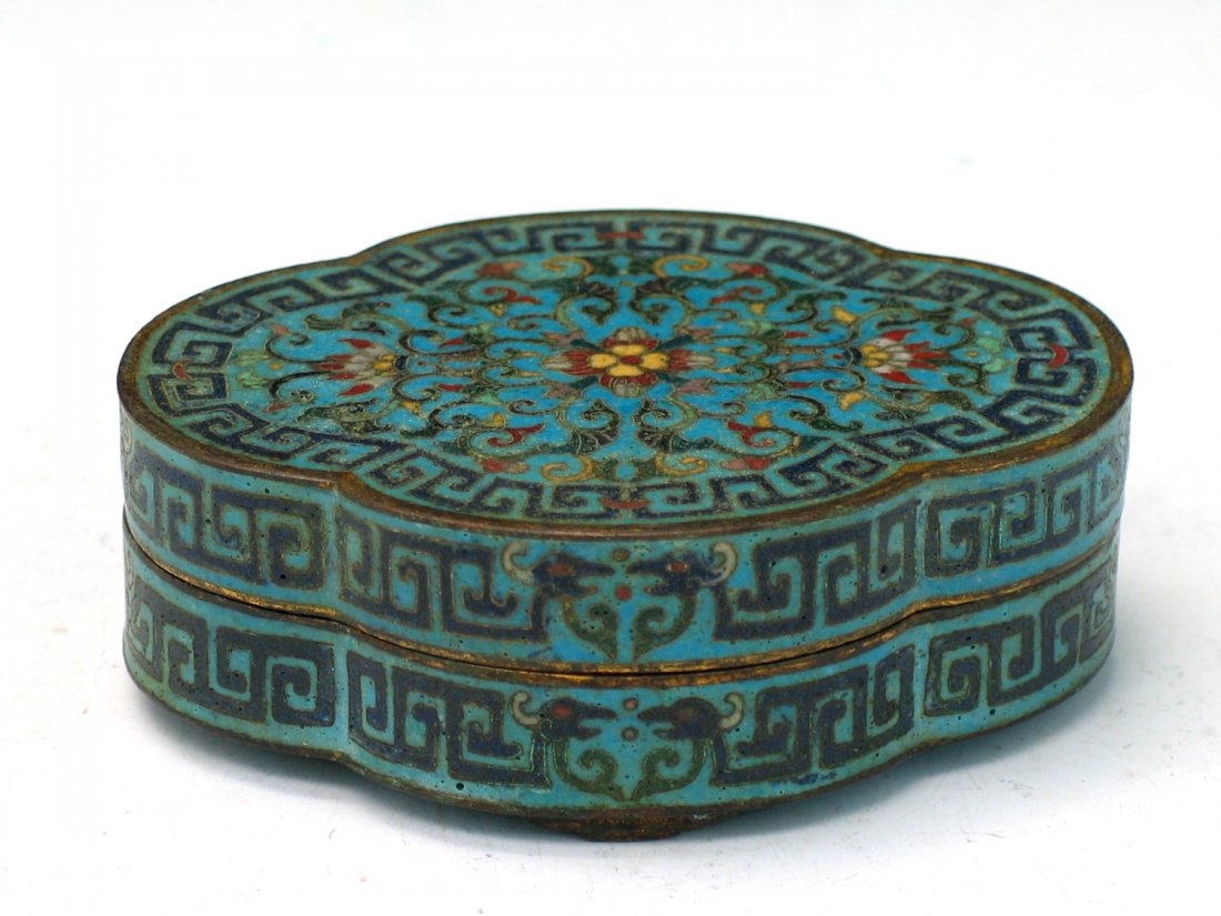 Chinese Cloisonne Box, Qianlong Mark. (1 of 4)