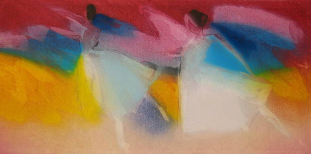 Light Fantastic, by Jean Richardson. Artist Signed: Light Fantastic, by Jean Richardson. Artist Signed Limited Edition Collagraph etching. Image Size: 8 in x 15.75 in, paper size: 12 in x 20 in. With W/COA, numbered 28/60.