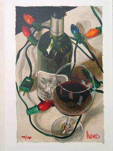 Holiday Cheer, by Thomas Arvid.Artist Signed Limited: Holiday Cheer, by Thomas Arvid. Artist Signed Limited Edition Giclee on Paper. Paper size: 16.5 in x 11.5 in. With W/COA, numbered 145/150.