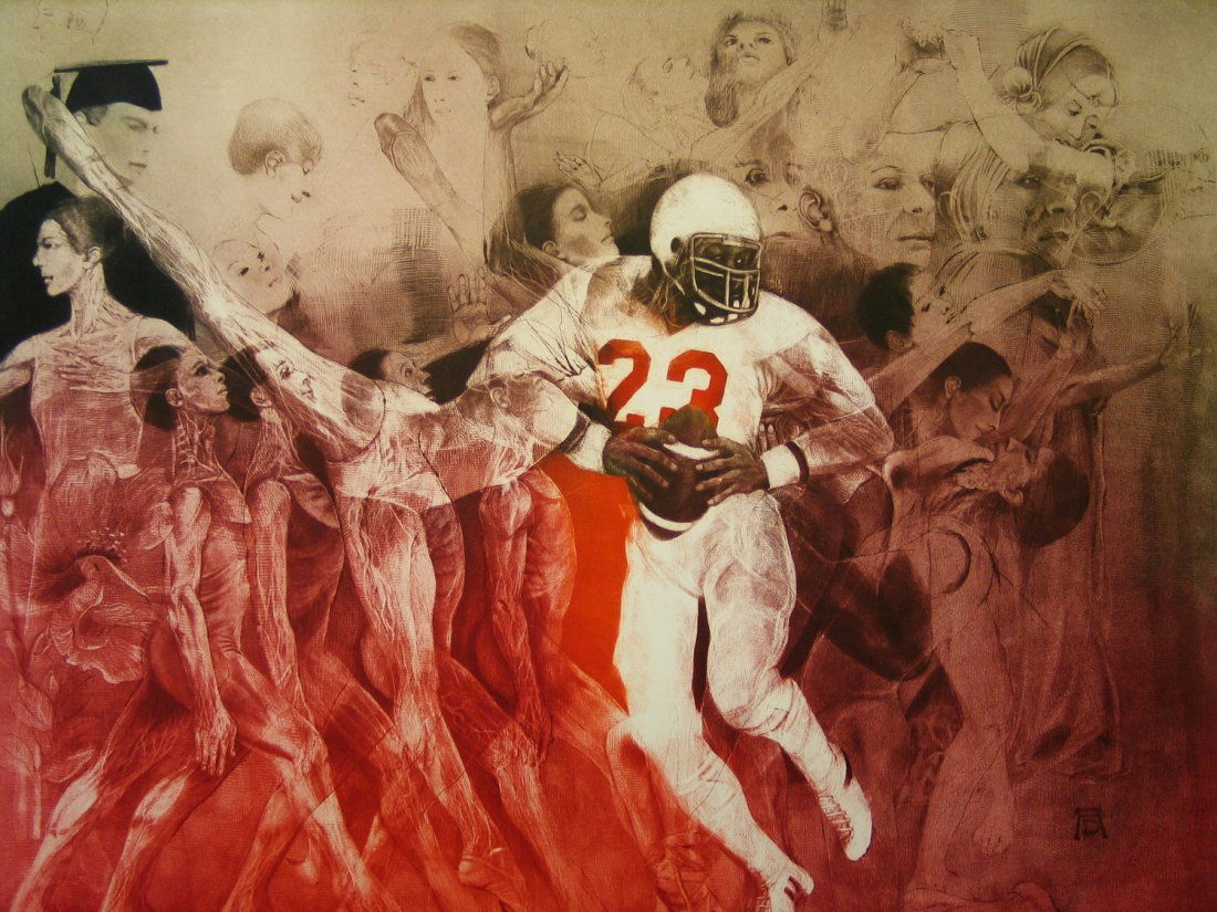 Endeavors, by G. H. Rothe. Hand Signed Limited Edition: Endeavors, by G. H. Rothe. Hand Signed Limited Edition Mezzotint Etching. Image Size: 21.5 in 27.5 in. Paper Size: 30 in X 35 in