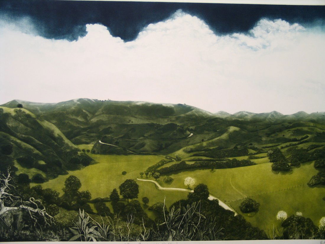 San Bonancio Valley, by G. H. Rothe. Hand Signed: San Bonancio Valley, by G. H. Rothe. Hand Signed Limited Edition Mezzotint Etching. Image Size: 23.75 in X 35.5 in. Paper Size: 30 in X 42.5 in.
