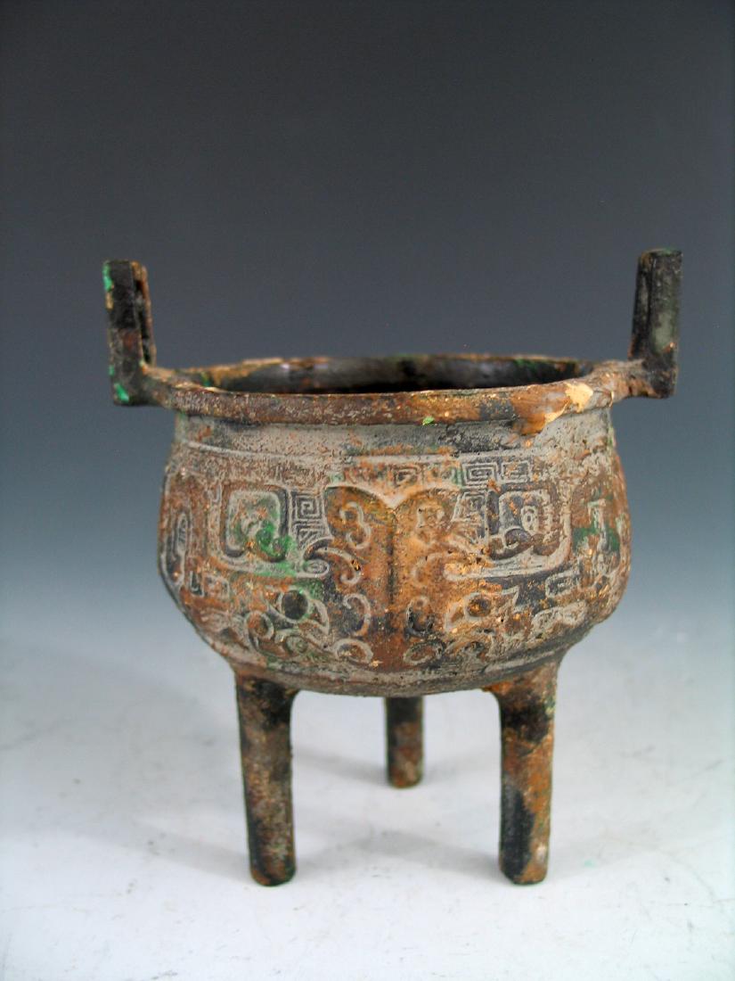 Chinese metal incense burner. (1 of 3)