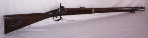 E. Whitney-Enfield Model 1860: 33" BBL Ca .58 Brass Butt Plate with Oval Patch Box