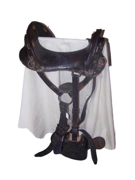 Late 1800's McClellan Calvary Saddle: 11" Seat