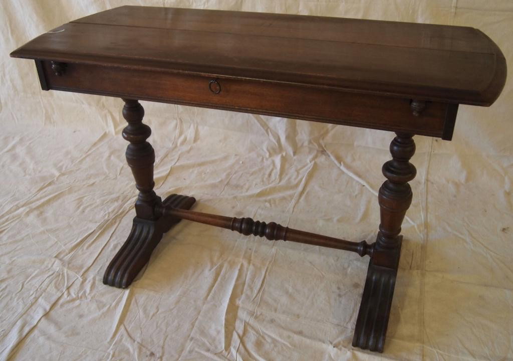 Mahogany 1920's Sofa Table: with Butterfly Pop Out Leave 30h x 35w x 47d