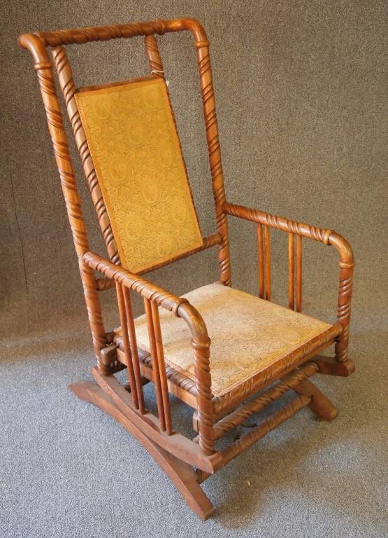 Oak "Hunzinger" Rocker: 42h x 22w x 27d