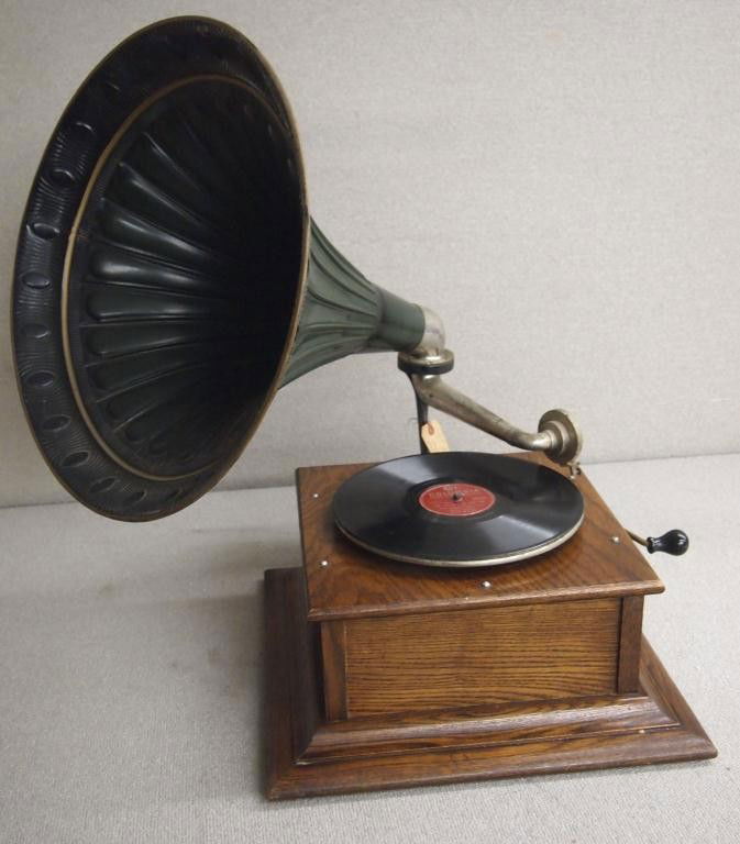 26 Vintage Record Player with Horn