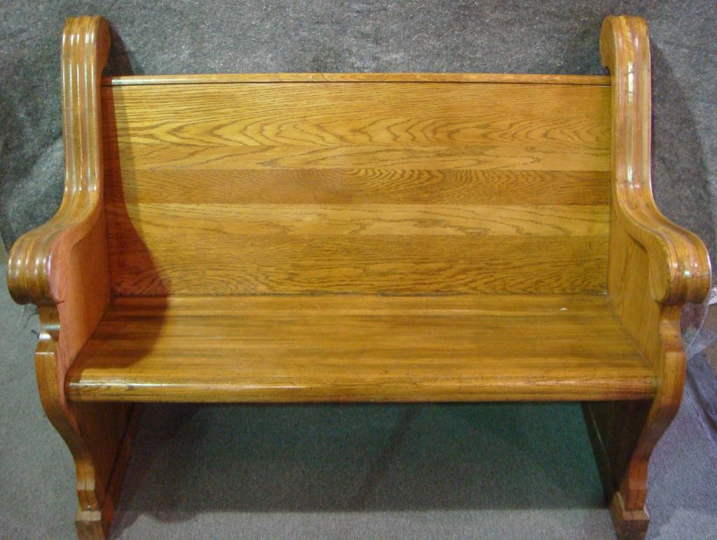 Church Pew: 37"h x 49"w x 27"d