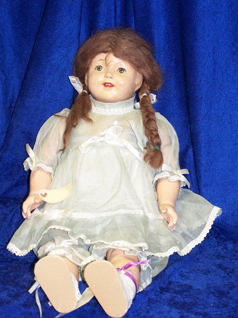 EFFANBEE MARILEE: 27" CLOTH BODY. TIN EYES. OPEN MOUTH