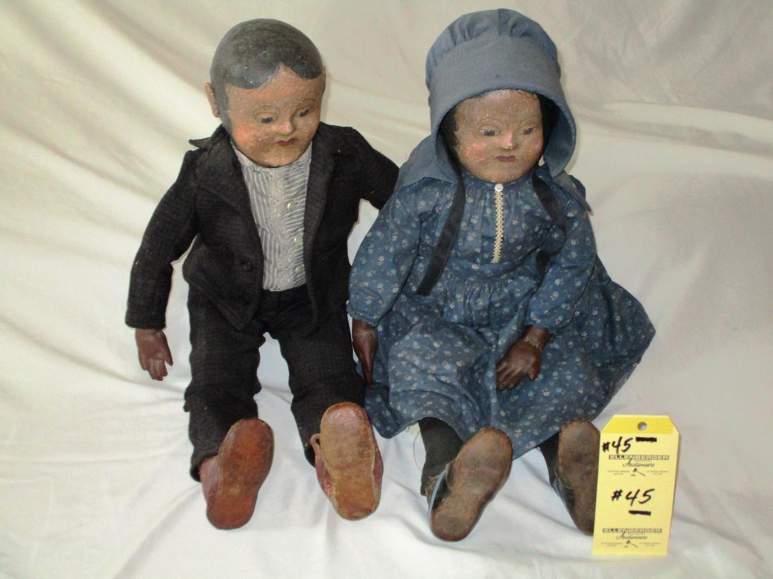 Izennah Walker Type Doll Created By: Iowa Doll Maker: Izennah Walker Type Doll Created By: Iowa Doll Maker (Selling as a Pair)
