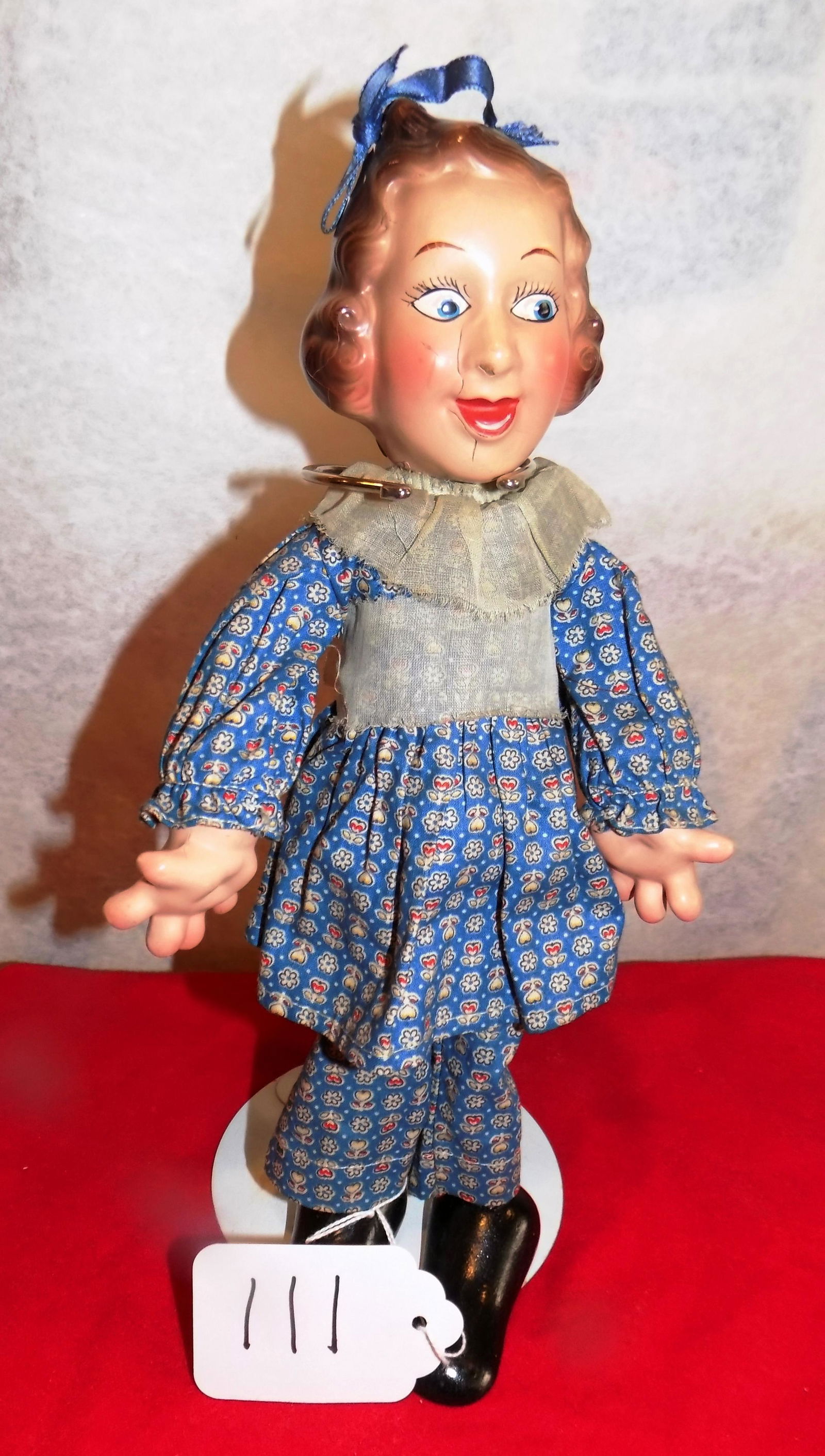 Doll: Antique 1930's Ideal Baby Snooks Doll, Fanny Brice Rare Flexy Doll, Compo & Wire, Original Clothes