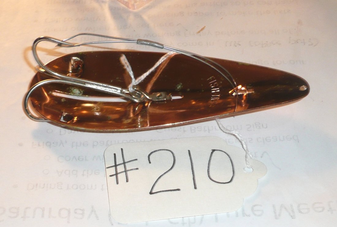 Fish Trap Fishing Lure: Spoon 5-1/2" Copper Finish