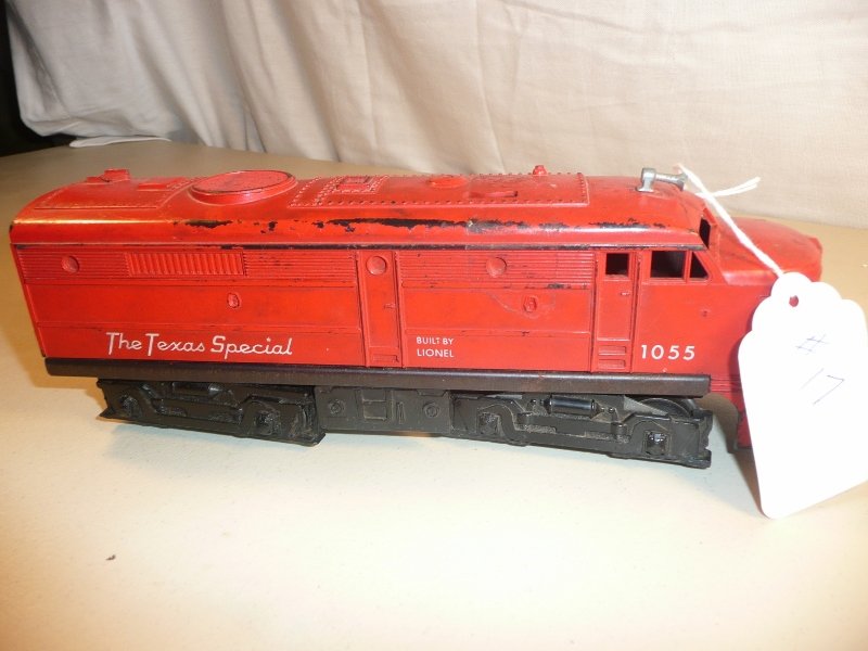 Lionel: Description: Alco Diesel "A" unit "Texas Special" Scale: O Scale Engine Number: #1055 Catergory: Toy Train Note: All Items Selling AS-IS. All Sales are Final. Bid Your Judgement