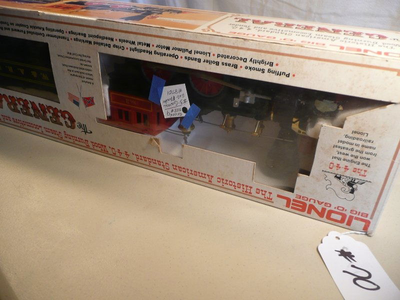 Lionel: Description: "The General" Engine W.&A.R.R. in OB (set) Scale: O Scale Engine Number: 8701 Catergory: Toy Train Note: All Items Selling AS-IS. All Sales are Final. Bid Your Judgement