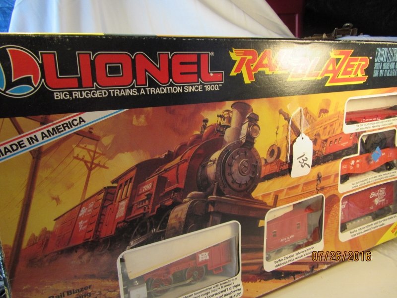 Lionel: Description: "Red Blazer" Complete Set Scale: O Scale Engine Number: Catergory: Toy Train Note: All Items Selling AS-IS. All Sales are Final. Bid Your Judgement