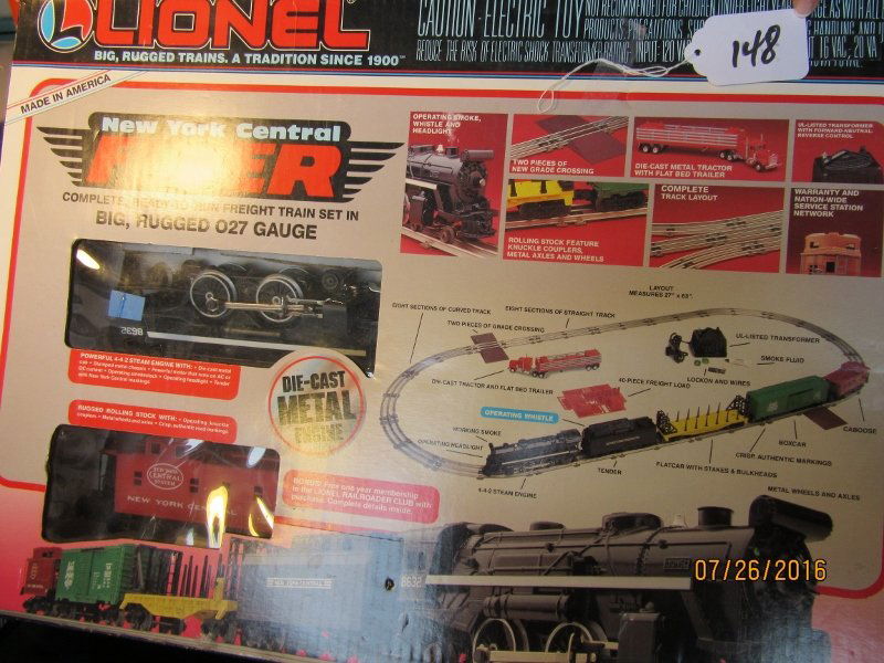 Lionel: Description: New York Central "O27" Set Scale: O27 Scale Engine Number: Catergory: Toy Train Note: All Items Selling AS-IS. All Sales are Final. Bid Your Judgement