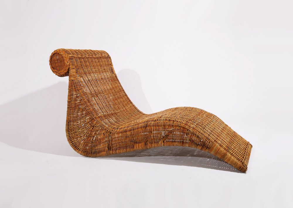 French 1950, Cane lounge chair , c. 1950 (1 of 8)