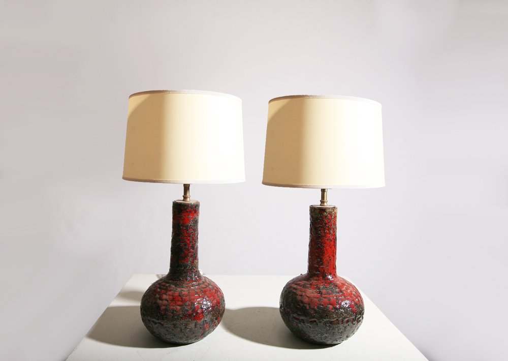 French 1960, pair of table lamps, circa 1960. (1 of 7)