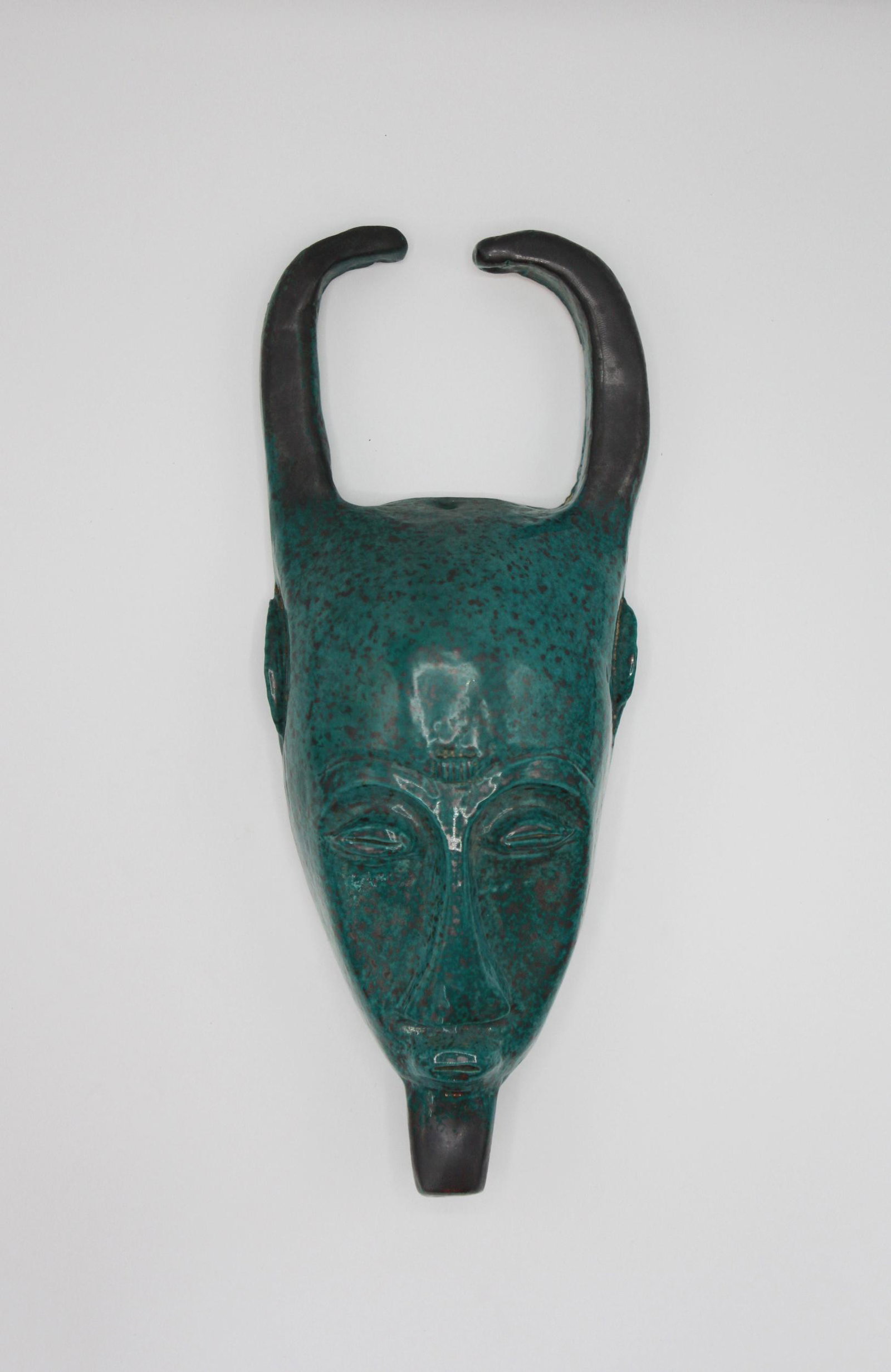 Jacques Ribero - Mask: Jacques Ribero Mask, c.1960 Ceramic 17H x 6.6W x 4D inches / 43.2H x 16.8W x 10.2D cm Signed