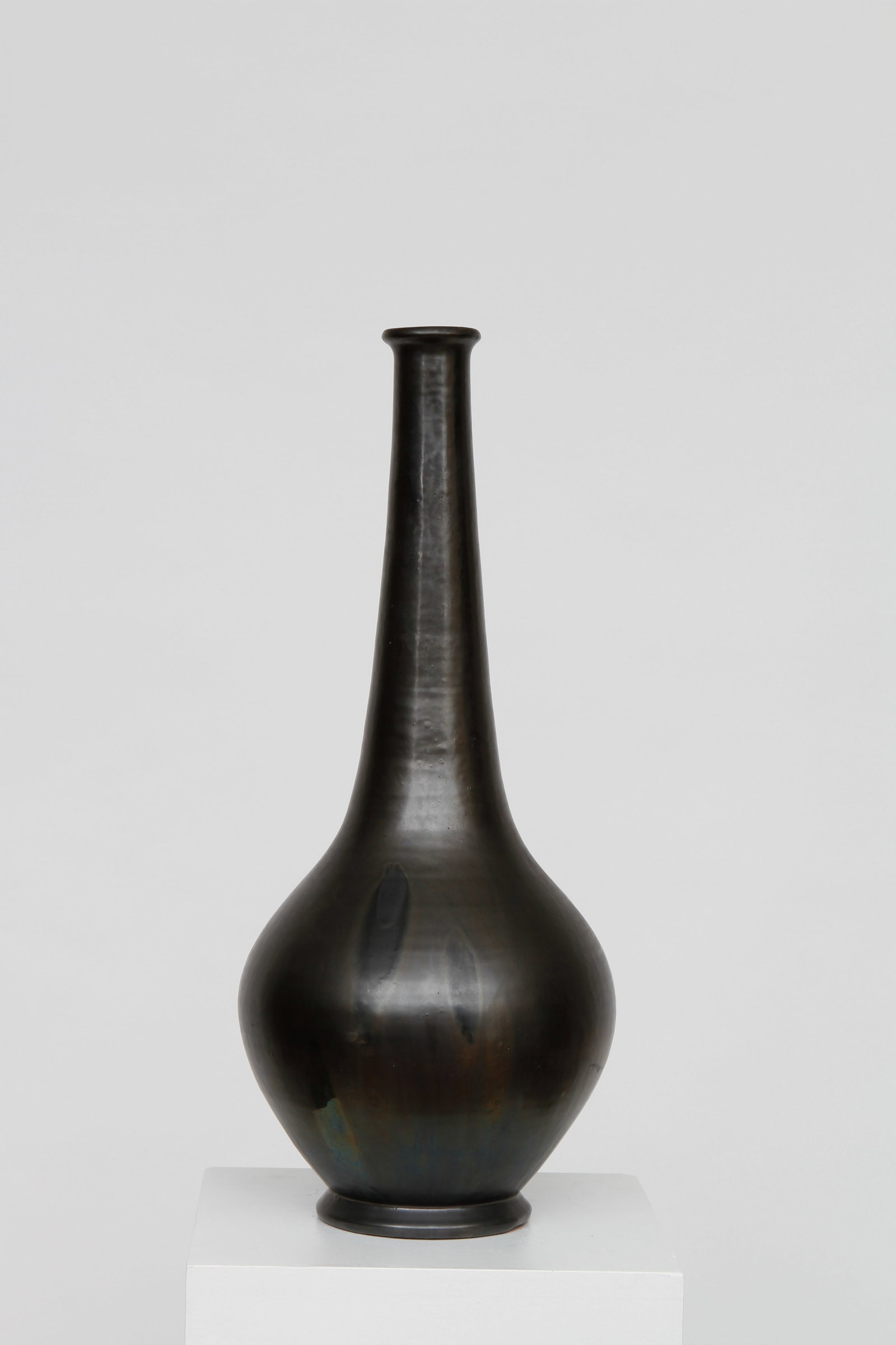 Olivier Giroud, Black Ceramic Vase, c.1960 (1 of 2)