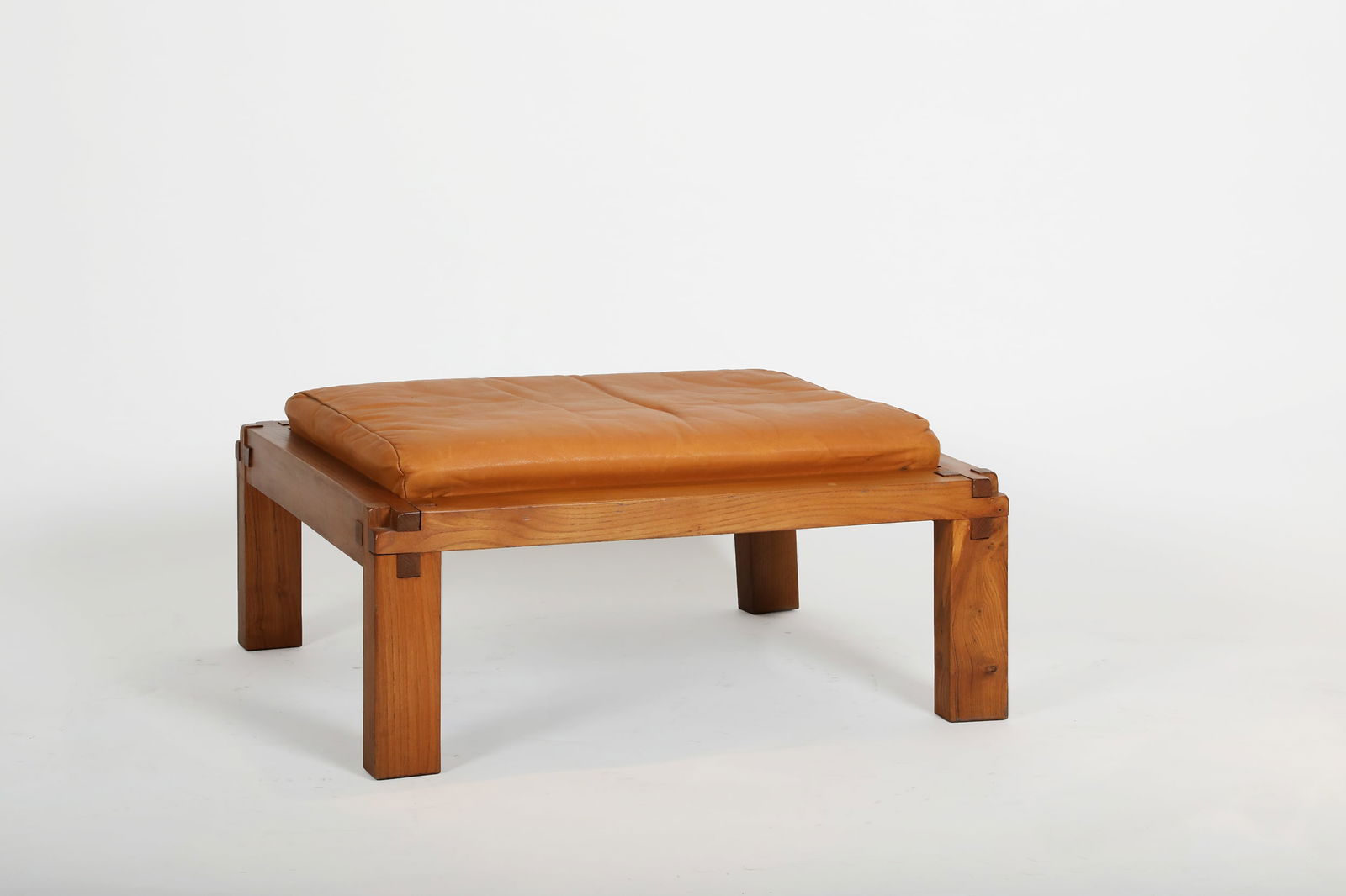 Pierre Chapo, S20 Ottoman, c.1960: Pierre Chapo, S20 Ottoman, c.1960, Leather and wood, 13H x 28.35W x 23.6D inches, 33H x 72W x 60D cm.