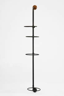 Attributed to Jean Burkhalter, Plant Stand, c. 1940: Attributed to Jean Burkhalter, Plant Stand, c. 1940, Metal, 56H x 8W x 13D inches, 142.2H x 20.3W x 33D cm.