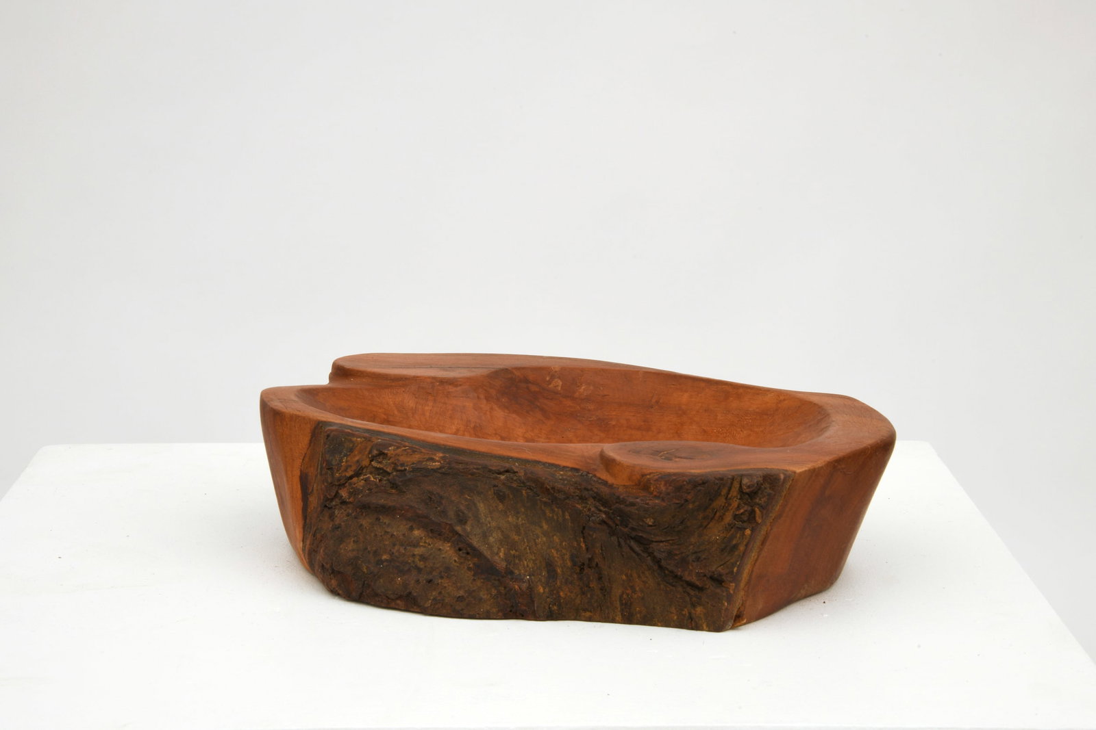 In the style of Marolles, Bowl, c. 1960: In the style of Marolles, Bowl, c. 1960, Wood, 3H x 11W x 9D inches, 7.6H x 27.9W x 22.9D cm.