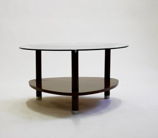 Jules Leleu, Elegant Coffee Table with Tripod Base, c. 1930