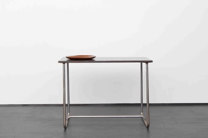 Louis Sognot, Wood Desk with Metal Legs, 1930