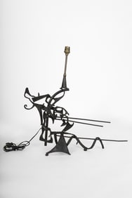 Unknown Artist Metal Sculptural Lamp, c. 1970