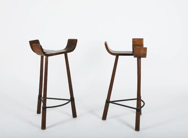Unknown Artist, Set of 2 Bar Stools, c. 1950