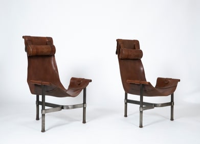 French Sculptural Pair of Armchairs, c. 1970