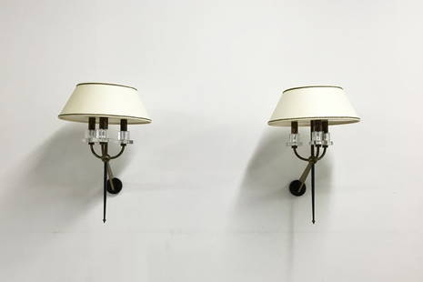 Raphael - Pair of sconces, circa 1950: Raphael - Pair of sconces, circa 1950 17H inches 43.2H cm