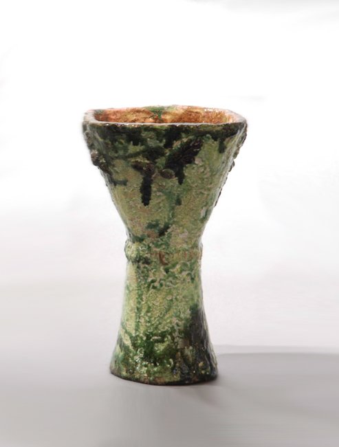 Accolay - Green ceramic vase, circa 1960: Accolay - Green ceramic vase, circa 1960 14.25H x 8Dia inches 36.2H x 20.3Dia cm