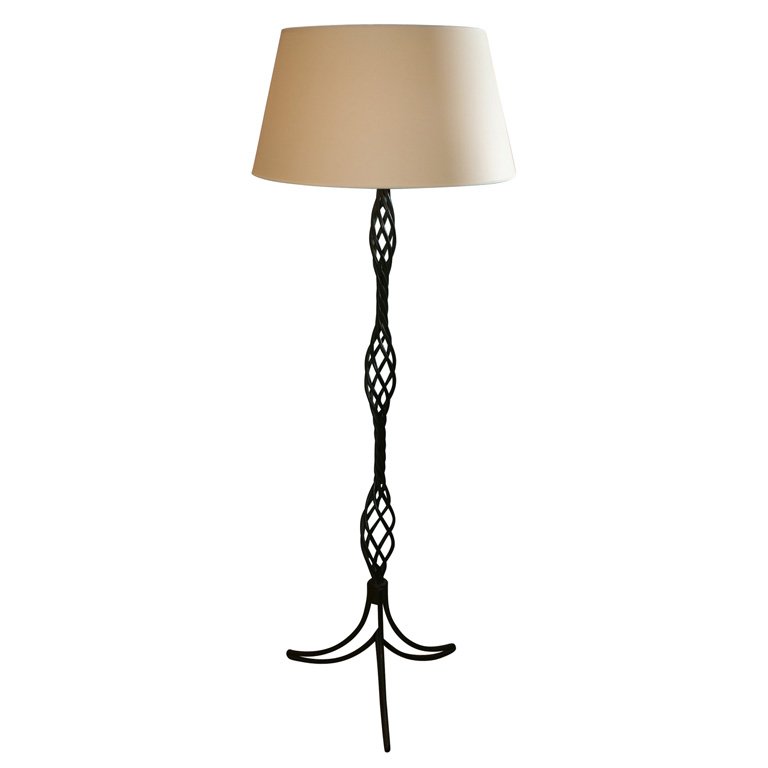 French 1940 - French metal standing floor lamp (1 of 5)