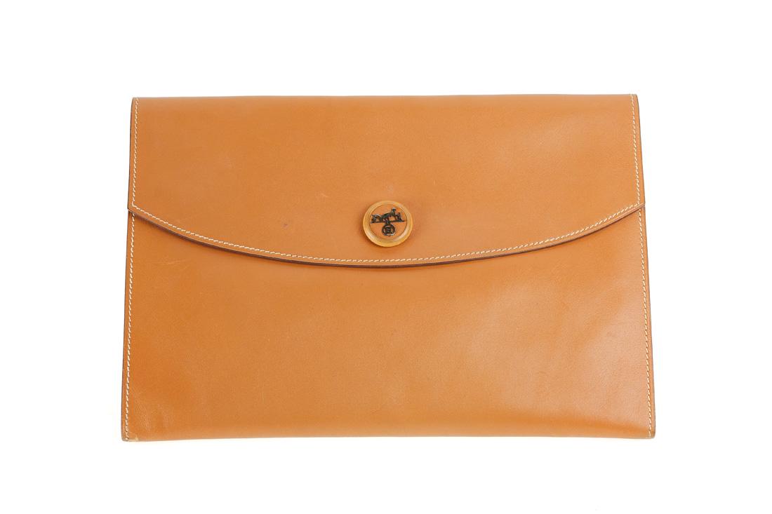 Hermes Topstitched Clutch (1 of 4)