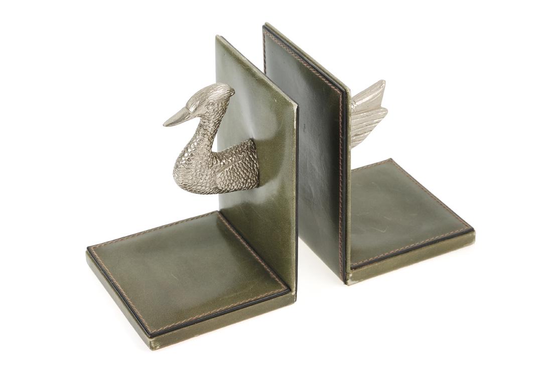 Mark Cross Duck Form Bookends: Mark Cross BookendsDuck-form1960s4.5" x 5" x 6.25" Each