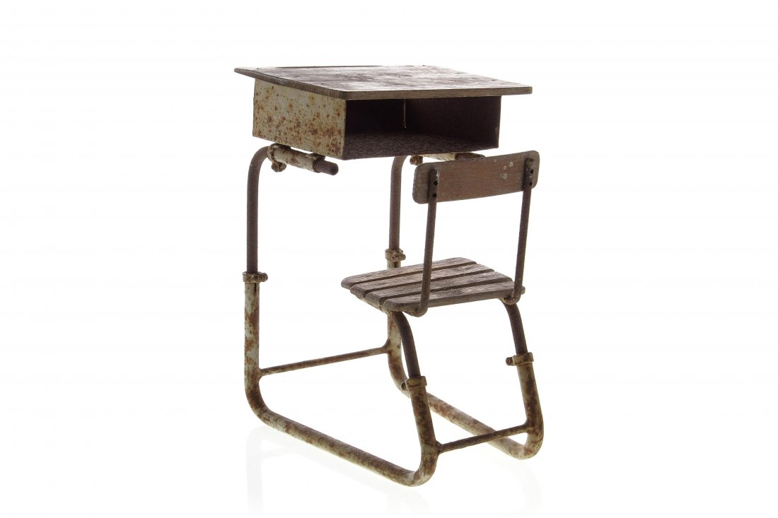 Salesman Sample of a French School Desk (1 of 2)