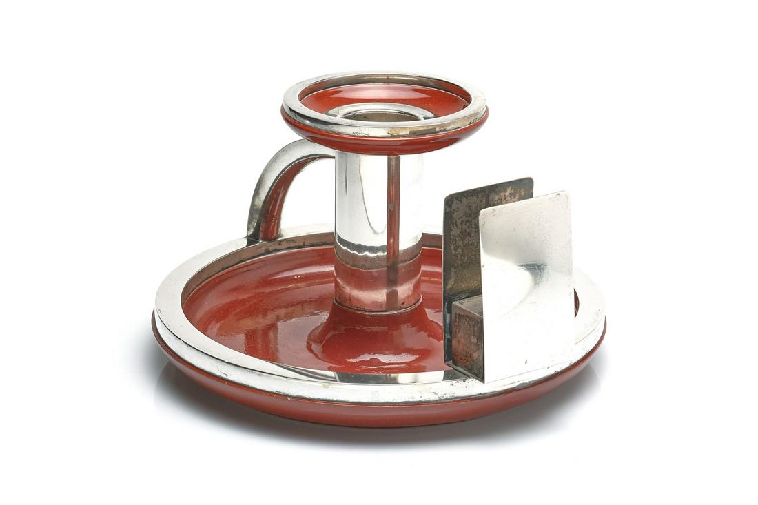 Sterling Silver & Ceramic Cigar Stand (1 of 4)
