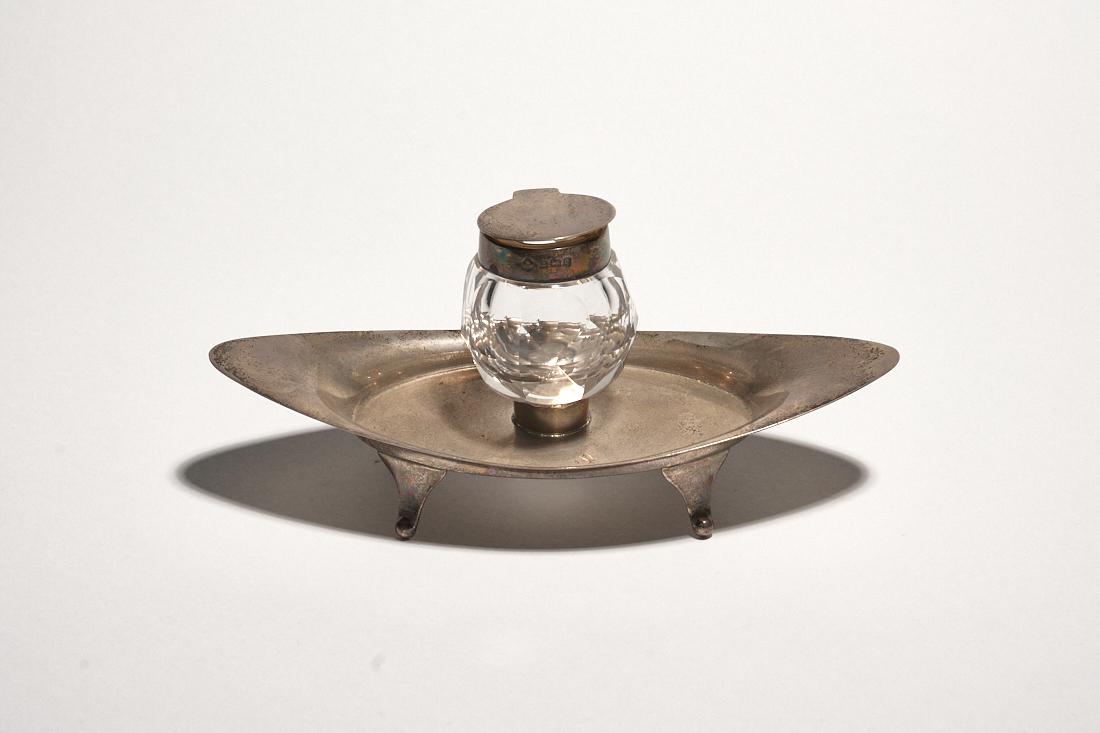 Asprey Sterling Silver & Crystal Inkwell (1 of 4)