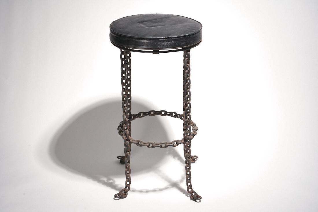 Chainlink Stool, French (1 of 2)