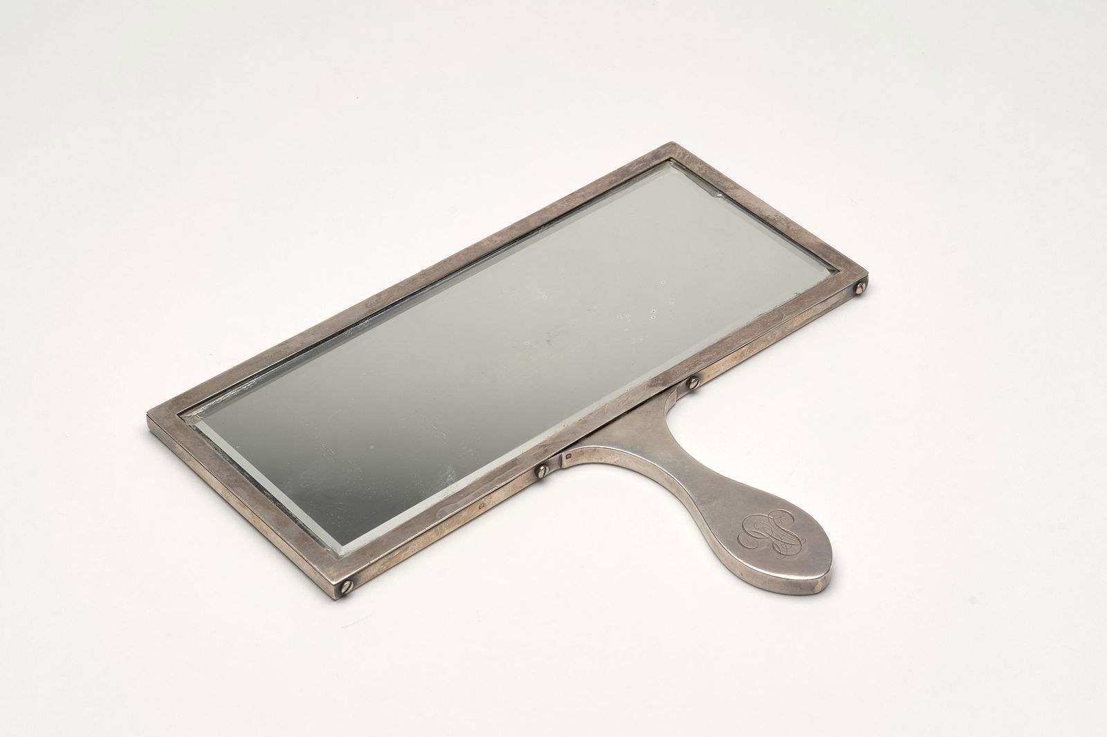 Large French Sterling Hand Mirror (1 of 2)