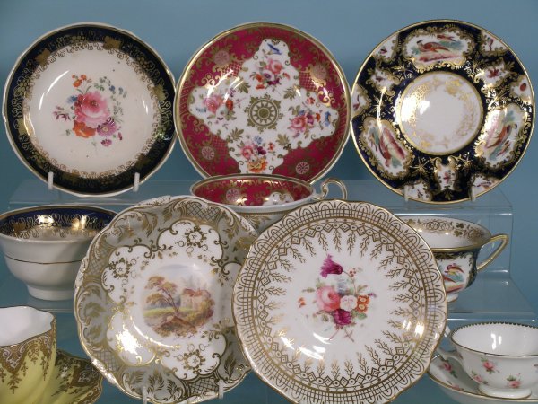 A selection of English tea wares, 19th century, to - 2