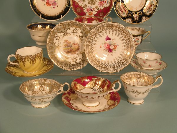 A selection of English tea wares, 19th century, to - 3