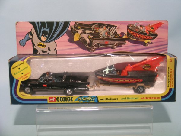 A Corgi Toys no. 3 gift set Batmobile and Bat Boat