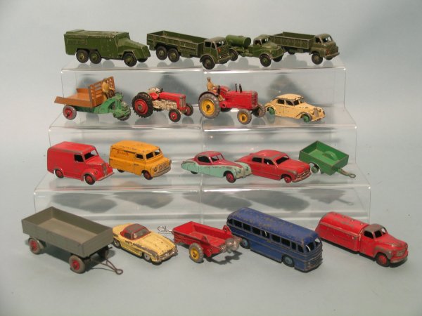 A group of mainly Dinky diecast toys from 1950s to